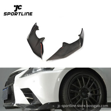 Carbon Fiber Front Bumper Lip Splitter Flaps for Lexus GS350 GS F Sport 2013-2015